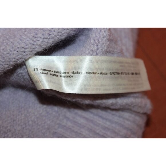 Zara Womens Lilac Oversized Knit  Pullover Sweater Size Large - Picture 8 of 9